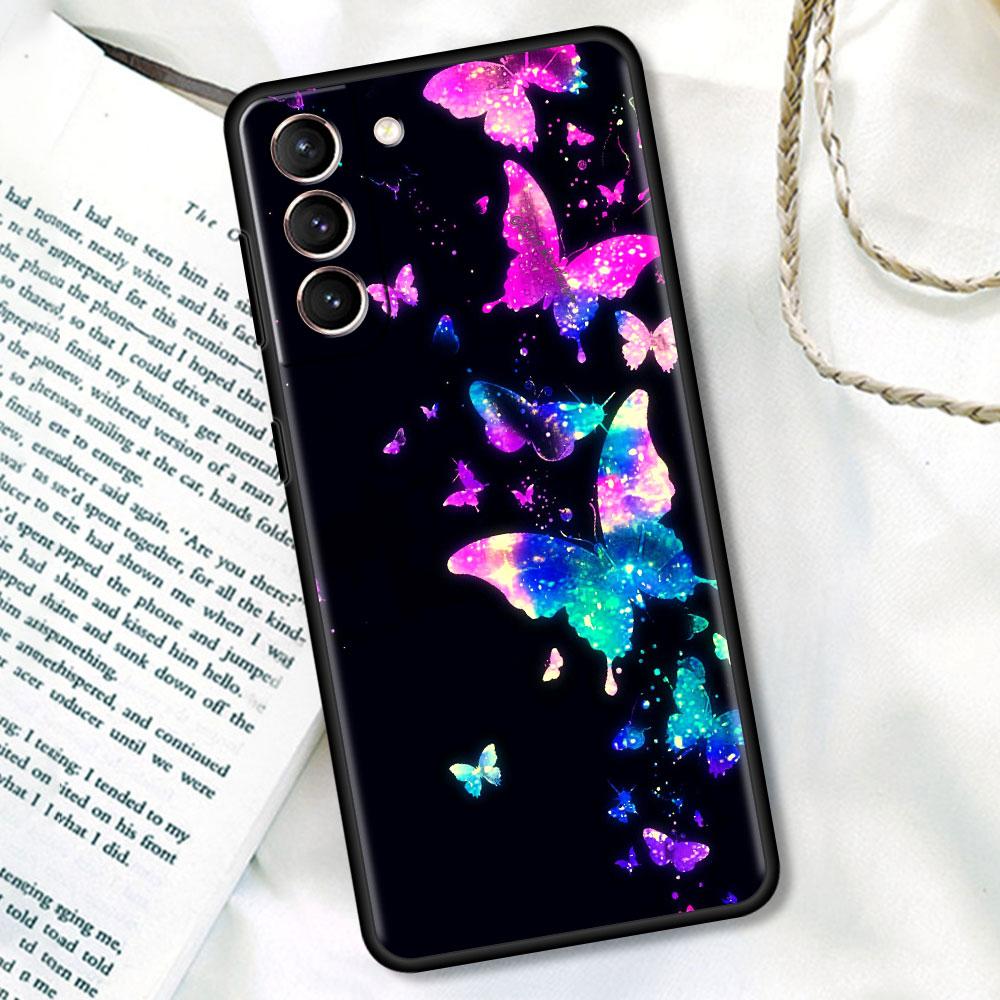 

Силиконовый чехол для Samsung Galaxy S20 FE S21 Ultra S10 S9 Plus S10e S8 S7 A51 A71 Tpu Soft Phone Capas Butterfly Samsung A71