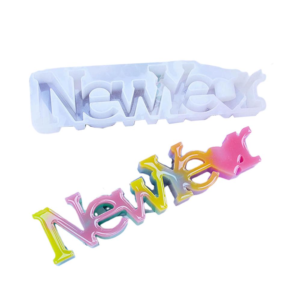 English Letter Candlestick Silicone Mold Candle Holder Molds Table Ornament Plaster Making Supplies Nonstick Resin Mold