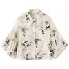 Kaslead New Arrival Women's Clothing Fashion Style Fashion Casual Minimalist Easiest for Match Jacquard Puff Sleeve Shirt