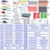 Full Set142Fish hook set, fishing line, fishing float, fishing accessories, tools, equipment, fishing tackle box, bait combinati