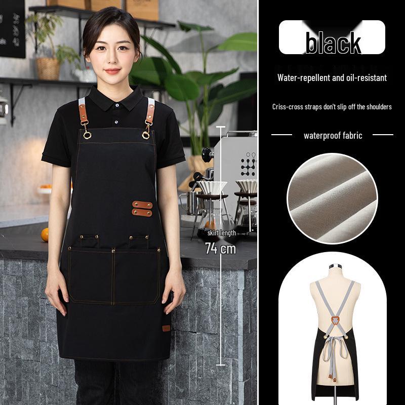 Waterproof Oil-Resistant Canvas Apron for Kitchen & Work with Custom Logo Printing