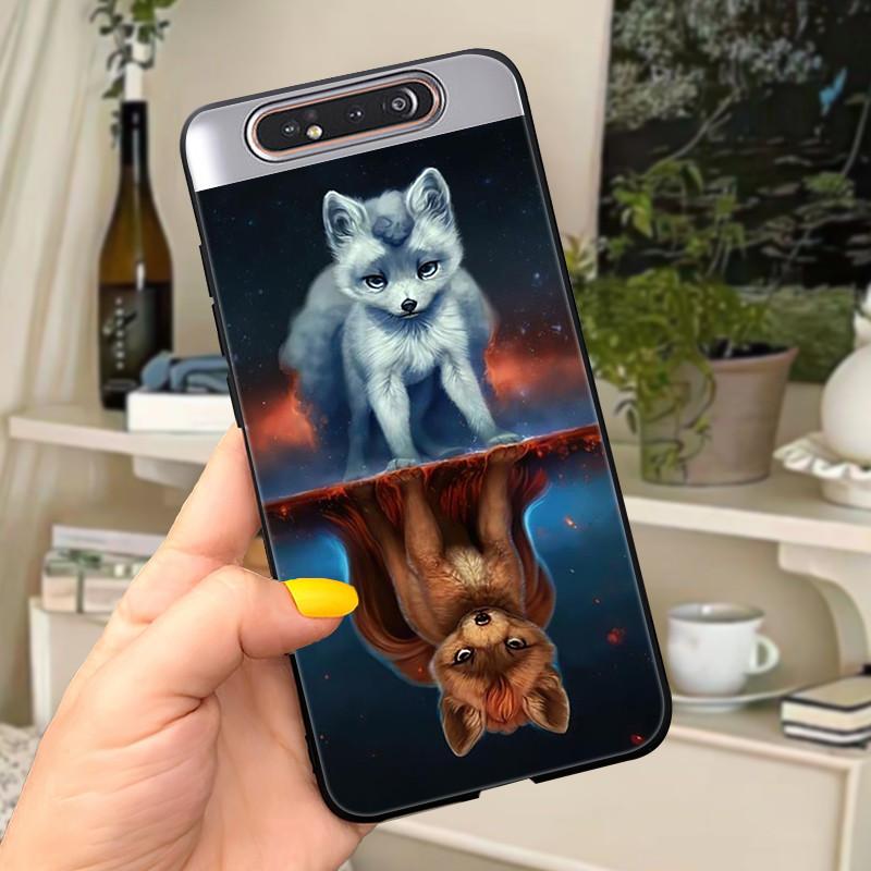 Case For Samsung A80 Case Soft Silicone Cartoon Back Cover For Samsung Galaxy A80 GalaxyA80 A 80 A805 Fundas shell Black coque