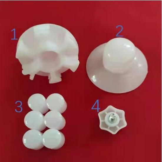 Zestaw parasoli przeciwsłonecznych: Nakrętka, Rama, Osłona ochronna, Duży korek, Tarcze górna/środkowa/dolna, Tuleja, Dolna sekcja słupka