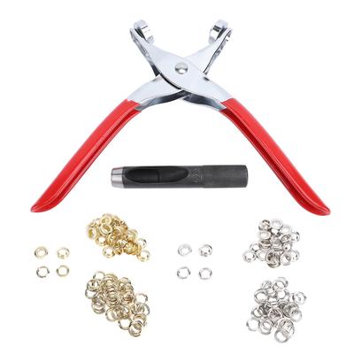 Grommet Tool Kit 12mm Eyelet Pliers 320pcs Grommets Eyelets 320pcs Washers Hole Punch Set for