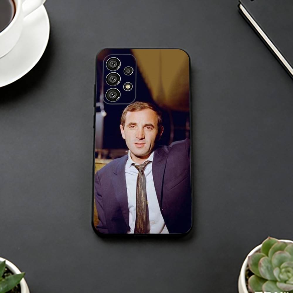 Charles Aznavour Music Phone Case For Samsung S25,S24,S21,S22,S23,S30,Ultra,S20,Plus,Fe,Soft Silicone Black Cover