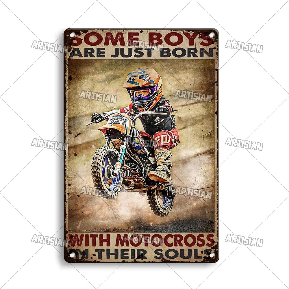 Artisian Motorcycle Metal Sign Motorbike  Tin Plaque Racing Riding Decorative Poster Wall Decor Garage Bar Pub Club Hotel Caf