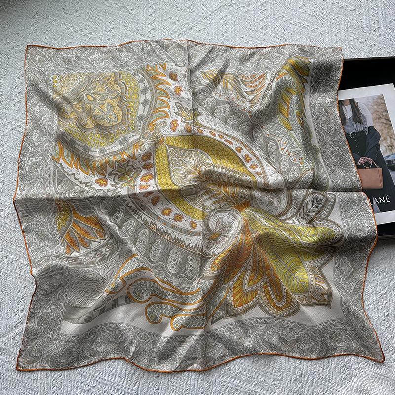 Summer thin sunscreen yarn high quality silica silk scarf women s versatile temperament 65cm Chinese square scarf 65*65cm