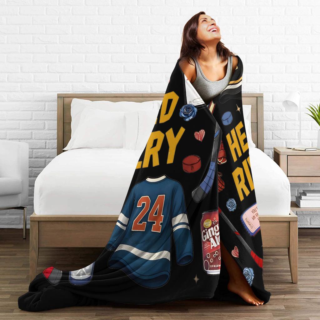 Heated Rivalry Flannel Blankets Cute Hollanov Vintage Throw Blankets for Home 125*100cm Bedspread,