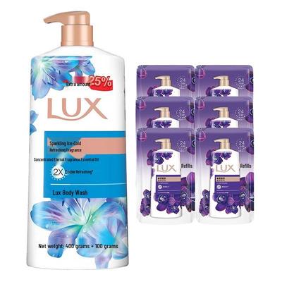 Lux Sparkling Ice Cool Shower Gel Bundle