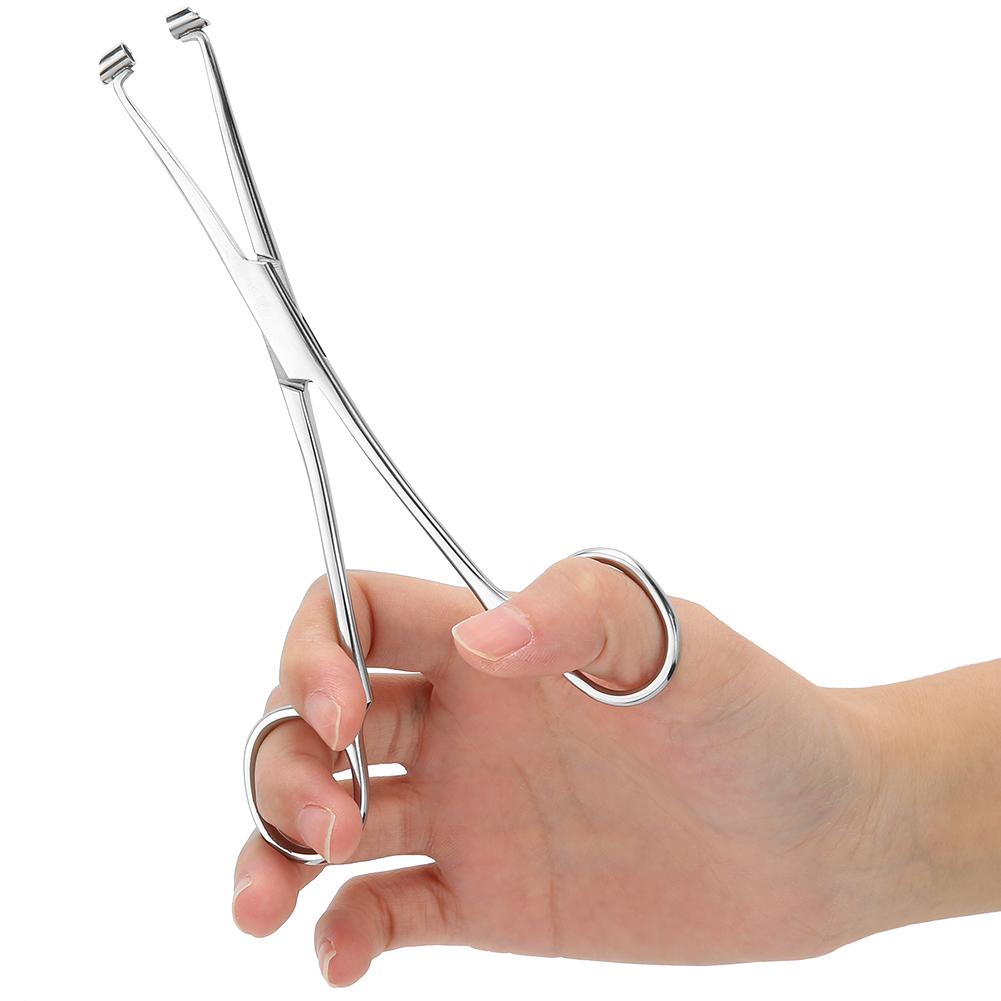 Stainless Steel Septum Forceps Nose Tongue Tattoo Body Piercing Pliers Clamp Tool