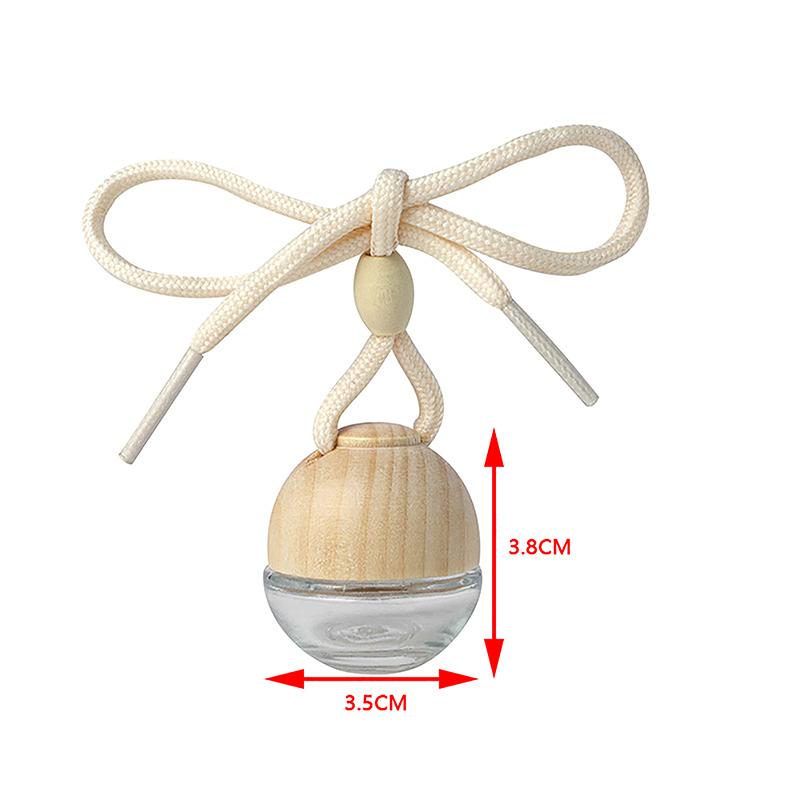 Glass Transparent Refillable Car Perfume Air Freshener Empty Hanging Bottle Frag