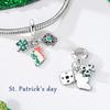 Original 925 Sterling Silver Charm Bead St. Patrick's Day Series Green Pendant Fit Original Bracelet For Women DIY Jewelry Gift
