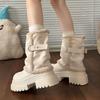 Women's Snow Boots Winter New Plush Thicken Warm Platform Cotton Shoes Outdoor Non Slip Height Increase Comfort Mid-calf Boots
