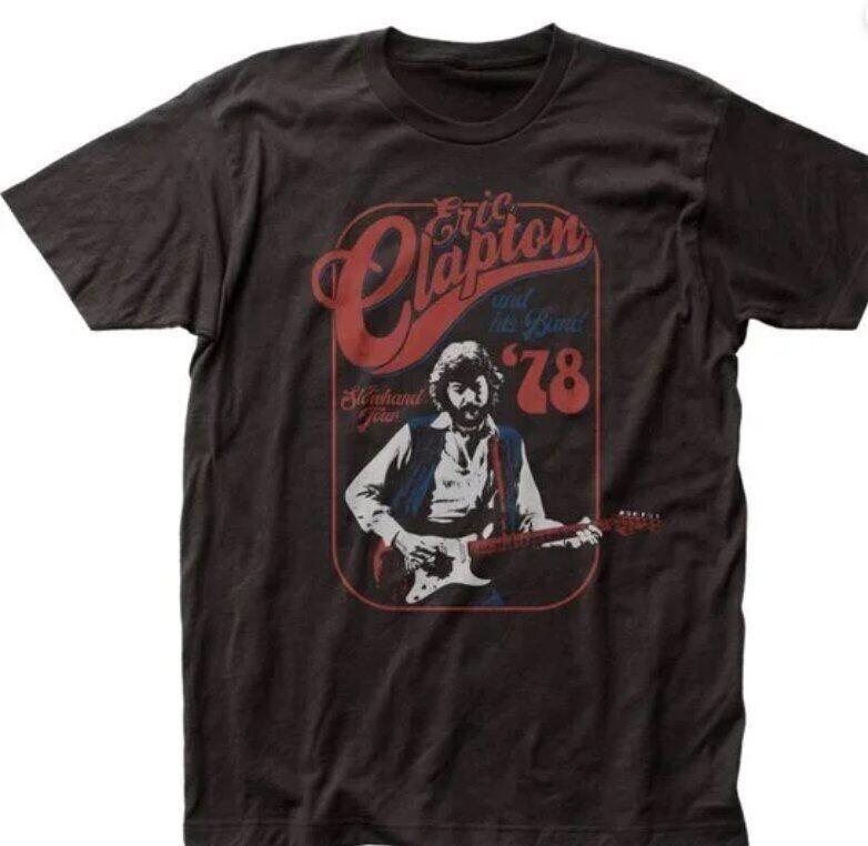 Эрик Клэптон Slowhand Tour Унисекс Футболка Черная, черная футболка Унисекс Футболка S