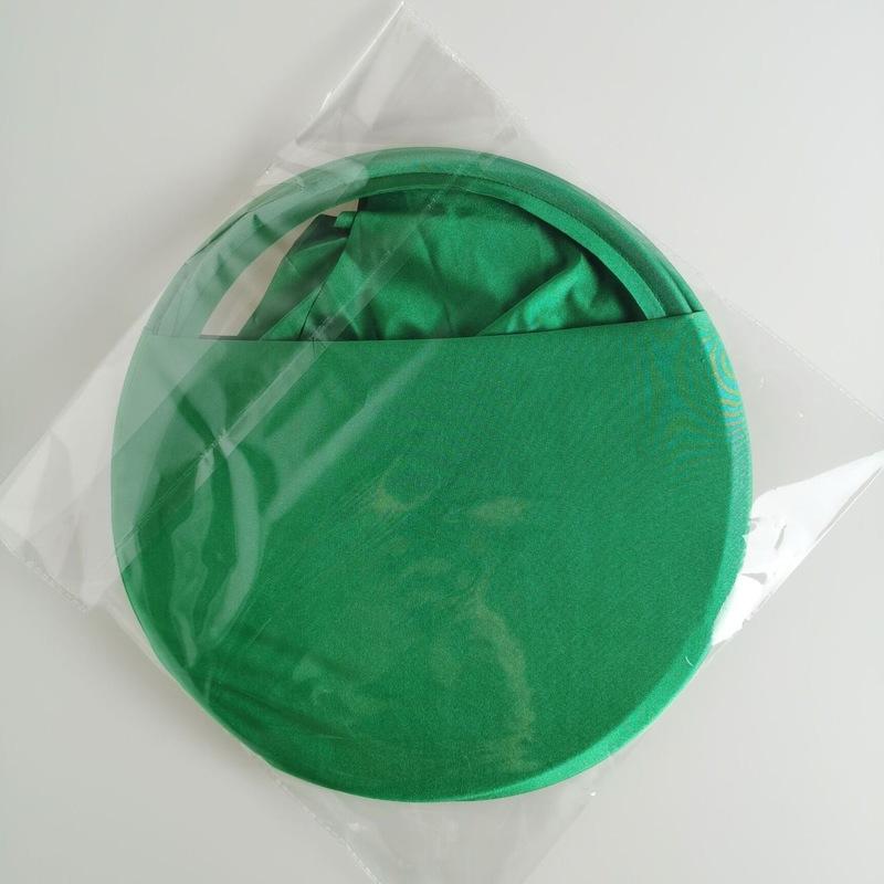Generic Collapsible Laundry Basket Portable Stretchable Shape Stable Dirt Odor Proof Round Green For Home Bathroom Dirty Clothes