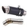 Black / Silvery / Carbon / Blue Exhaust Pipe With Motorcycle Muffler Mid Link Pipe For Yamaha FZ-8 Fazer 800 FZ8 / S / N 10-15