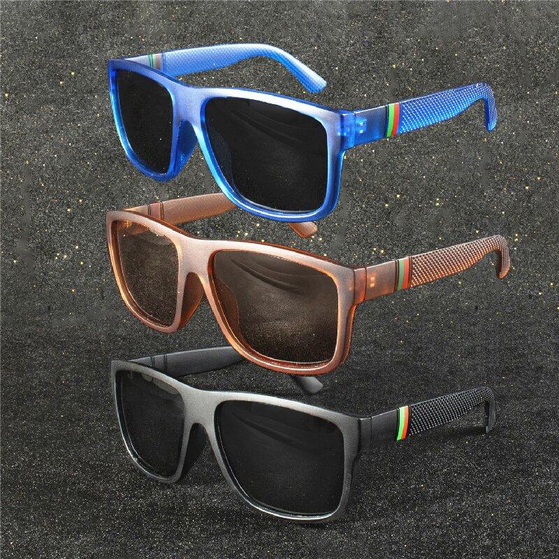 3PCS Fashion Square Polarized Sunglasses Men Vintage PC Male Sun Glasses Women Stylish Black Sport Shades