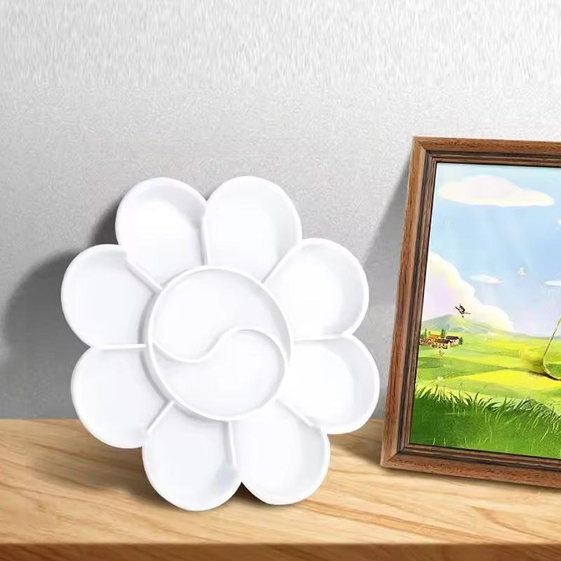5-15 PZ Vasso Pigmenti a Forma di Prugna 8,3 cm Palette Riutilizzabile Palette di Plastica Attrezzature per Disegno Adatte per Acquerello Pittura a Olio ZYF