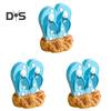 3/11 Teile/satz Miniatur Spielzeug Kit Meer Thema Mini Harz Surfbrett Muschel Seevögel Delphin Seestern Boote Eimer Schuhe Sonne Modell Sommer Strand Szene