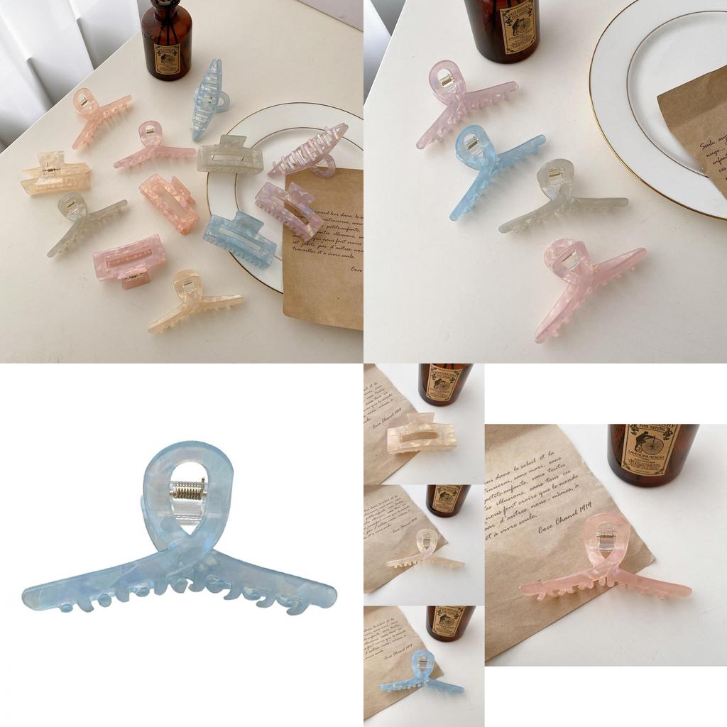 Exquisite Korean Style Medium Size Pvc Shark Hair Claw Clip For Elegant Hairstyles