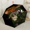 Autumnal Deer Portrait Compact Travel Automatic Umbrella Retractable Design with 8-Rib Durability Foldable Design Travel Essential