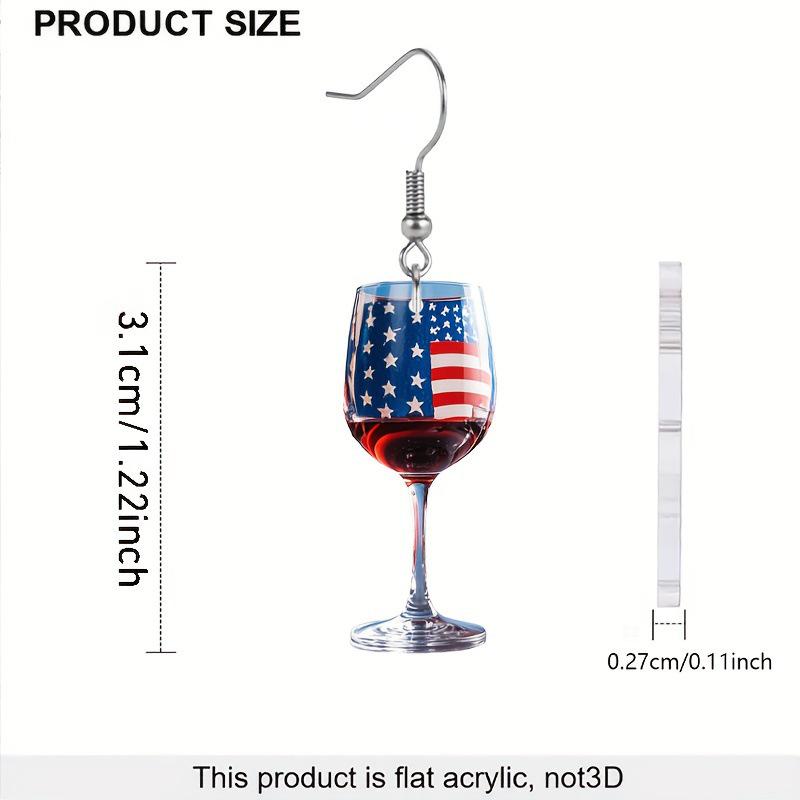 American Flag Independence Day Acrylic Earrings