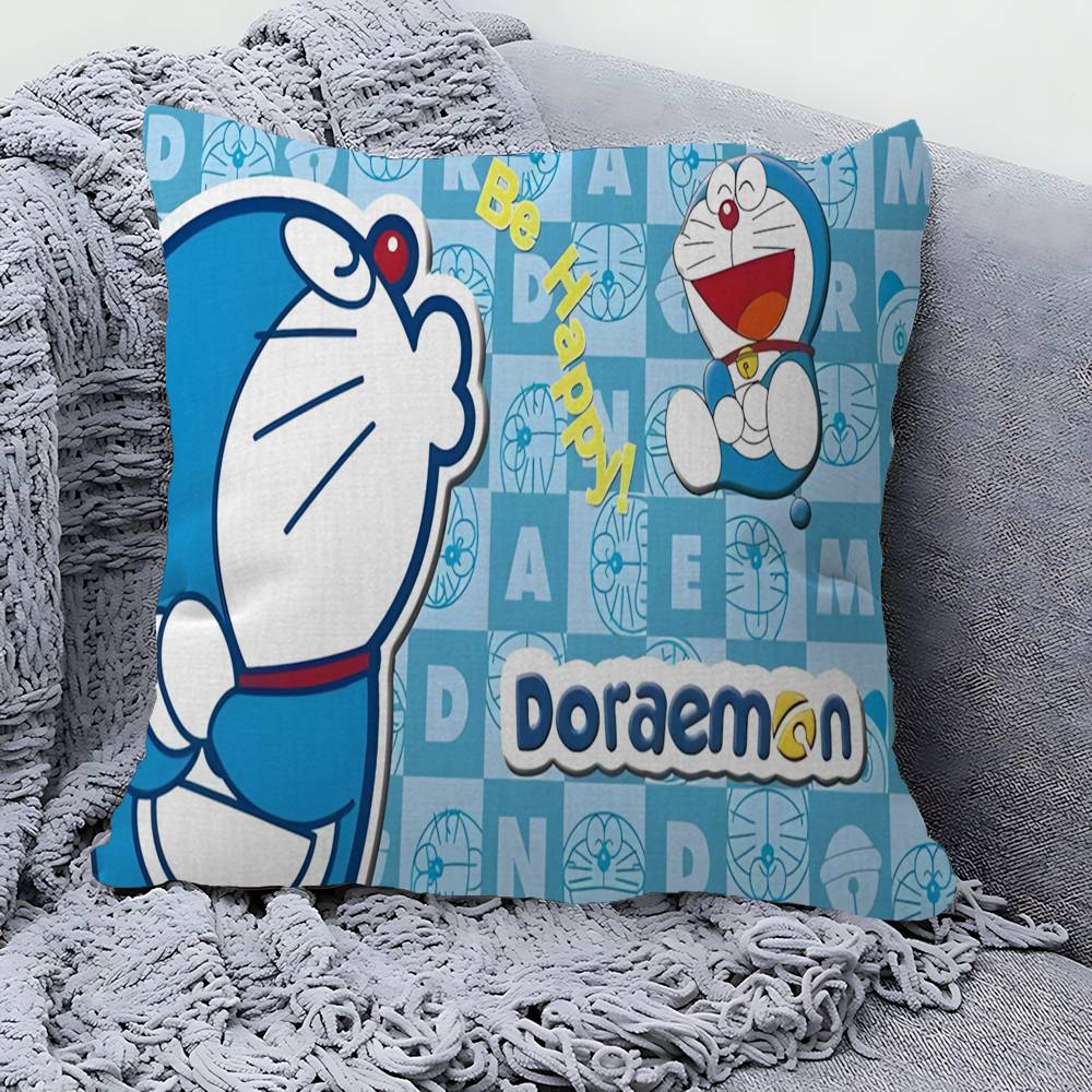 Funny DDoraemon Cartoon Personalized Pillow Cover Kids Bedroom Wild Party Decor Pillowcase kid Birthday shower Gift
