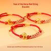 Year of the Horse Zodiac Bracelet - Red String Handmade Couples Charm for Men and Women, New Year Gift Jewelry