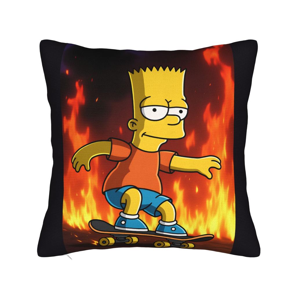 Funny Cartoon S-Simpsons Family Portrait Pillow Case Comfy Pillow Cover For Chair Sofa Home Decor Fashion Cushion Cover