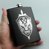 8 OZ Ounces Black Matte Metal Gift Stainless Steel Hip Flask Flagon Alcohol Bottle Whisky Vodka Laser Engraved LOGO Custom Made