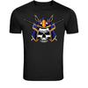 Samurai Schädel Krieger T-Shirt - Japanische Krieger Schädel Grafik