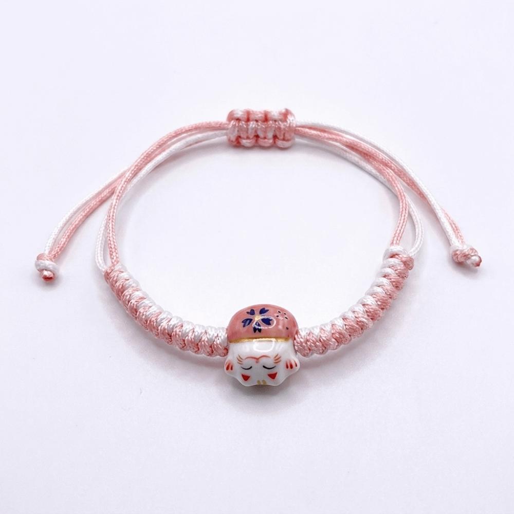 Two Color Maneki Neko Bracelet Hand Rope Women Hand Ring Fashion Design Red Braided Rope  Women