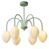 Modern Led Chandeliers Indoor Lighting Remote Dimming Green and White 6/8/9 Heads Pendant Lamp Living Room, Kitchen, Bedroom