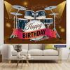 Custom Rock Birthday Background, Drum Set Happy Birthday Banner for Boys Music Themed Birthday Parties