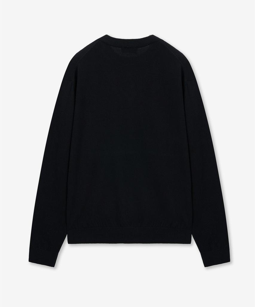 Tienjiti Layered V-Neck Knit Top (Black) Tnsw6E102Bk