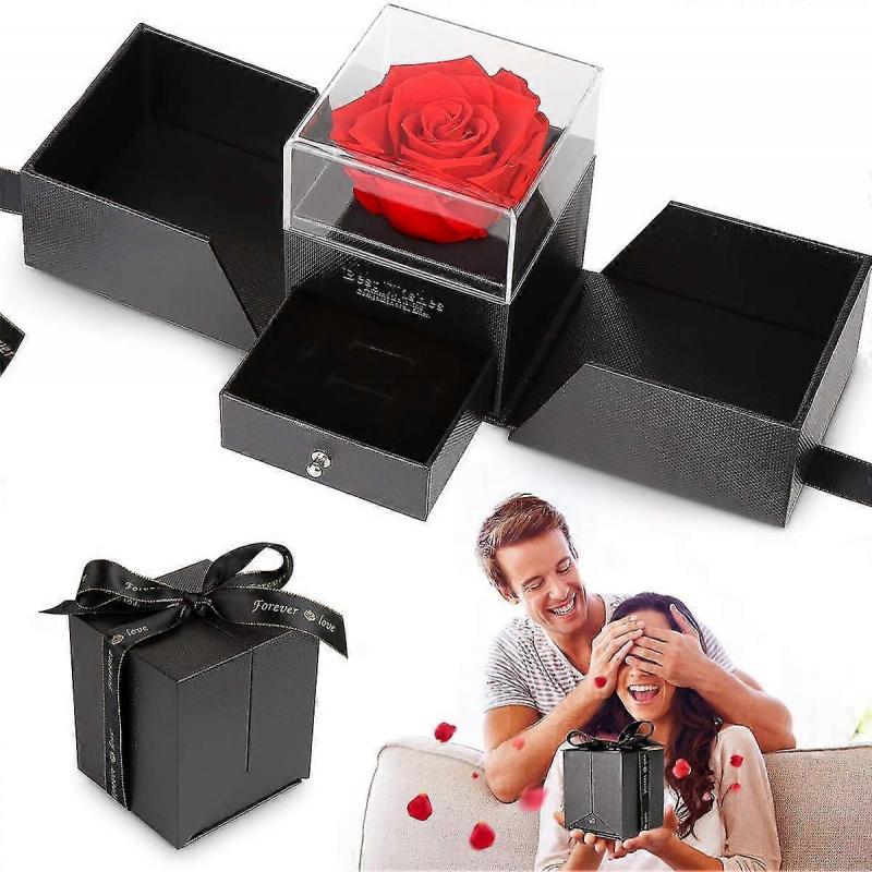 Beauty And The Beast Rose Handmade Preserved Rose Jewelry Gift Box