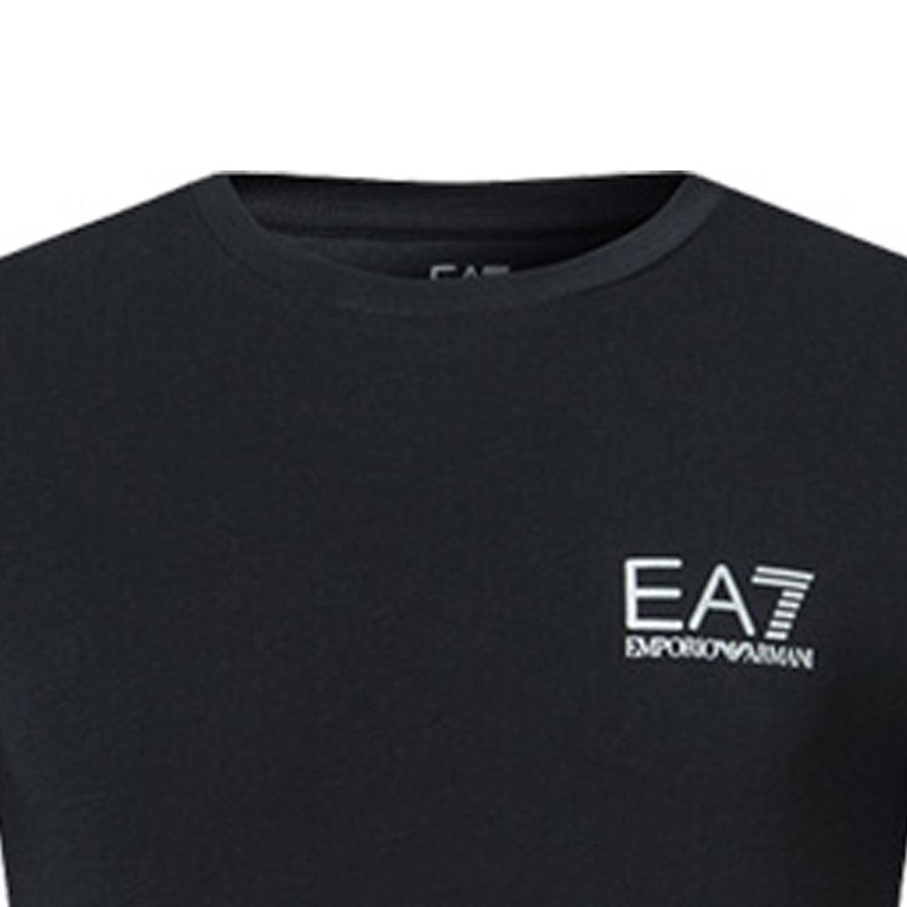 Emporio Armani EA7 Series SS22 Solid Color Classic Letter Logo Short Sleeve T-Shirt Men tops Black 3ZPT52-PJ03Z-1200