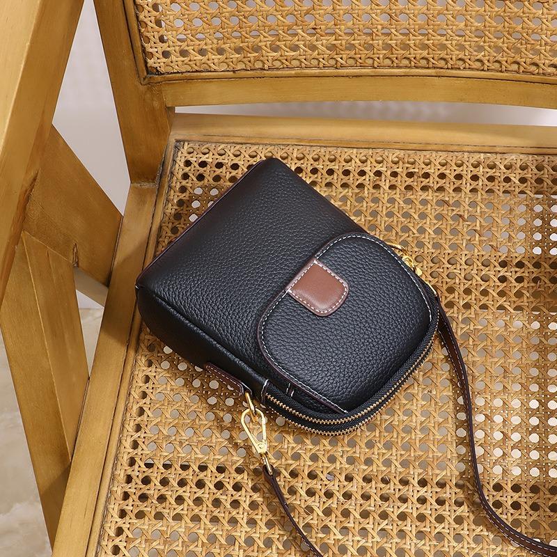 Mobile phone bag women's new leather messenger bag temperament fashionable and versatile high-end shoulder bag