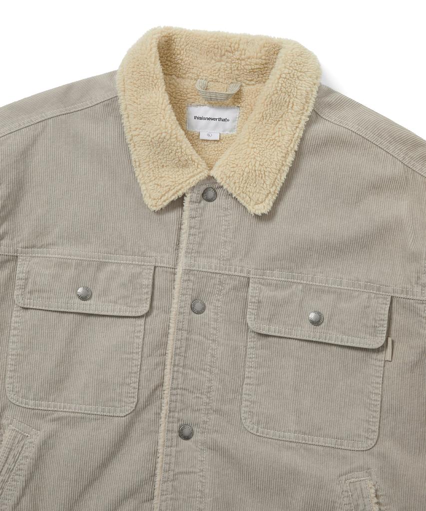 Thisisneverthat Sherpa Lined Corduroy Trucker Jacket Stone