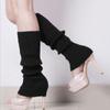 Women Knit Winter Leg Warmers Loose Style Lady Boot Knee Stockings Leggings Warm Boots Leg Punk Solid Black Cool Knit Long Socks