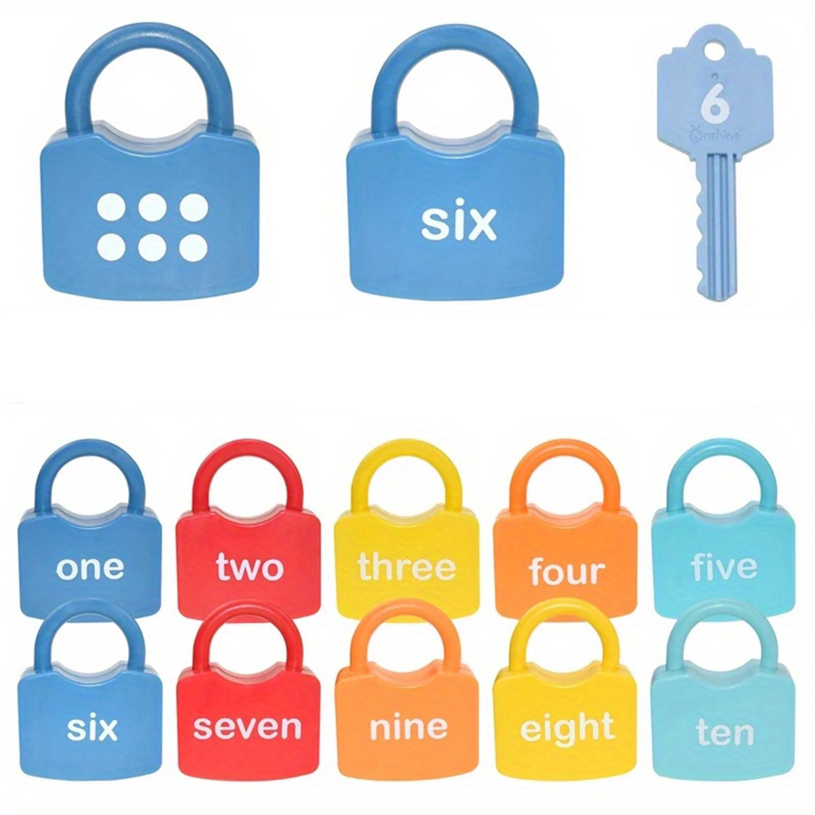 

Детские Цифры 1-10 Замок и Ключ Счет Образовательная Игра Игрушка One Size