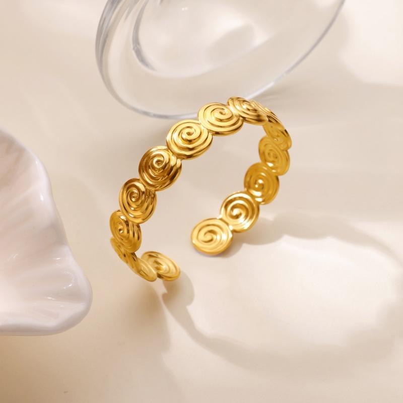Geometric Round Spiral Bracelet Jewelry Women's Light Luxury High-end Sense Fashion Niche Temperament Jewelry