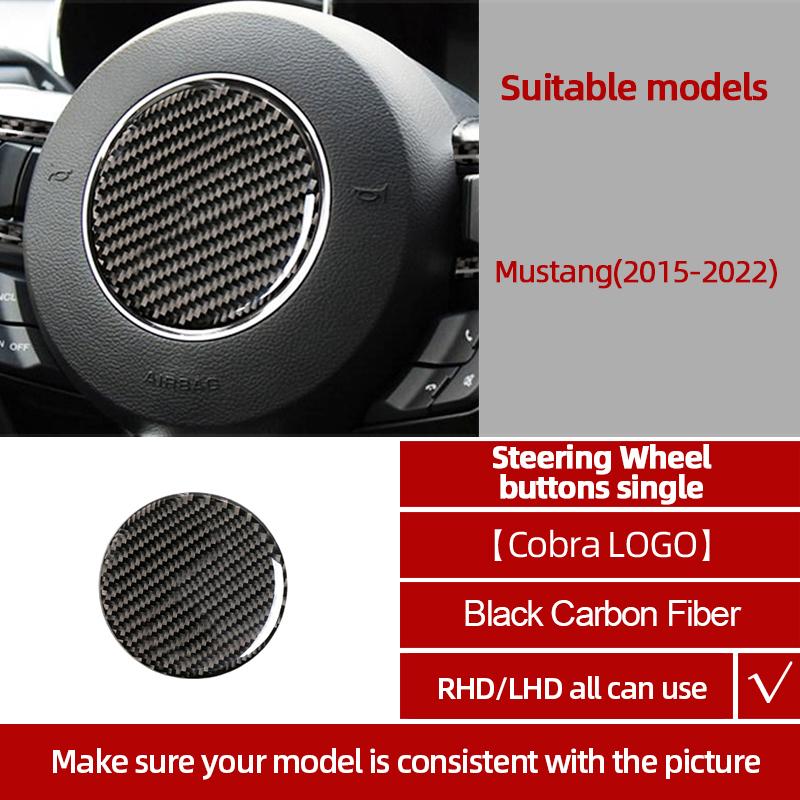 Real Carbon Fiber For Ford Mustang 2015-2022 Center Console Gear Shift Panel Trim Cover Tuning Stickers Car Interior Accessories
