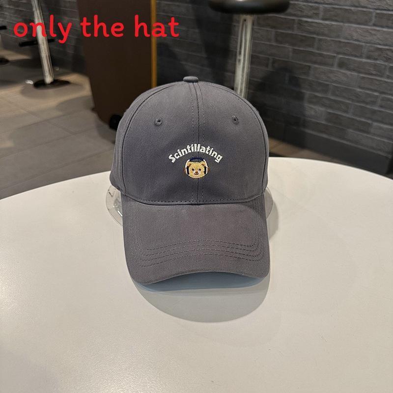 Cap Fashionable Baseball With Alphabet And Cat Embroidery Design For Daily