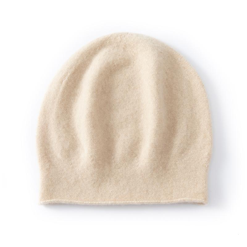 Women's Cashmere Hat Qinghe Cashmere 30% Cashmere 70% Wool Women's Autumn and Winter Cashmere Headscarf Soft and Warm
