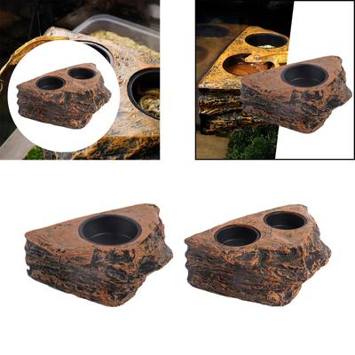 Reptile Feeder Ledge Magnetic Food Water Dish Pet Accessories for Climbing Reptile Gecko Lizard Amphibian
