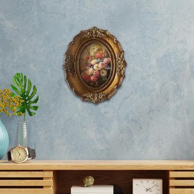 Vintage Photo Frame Gallery Art Decorative Elegant Resin Antique Oval Picture Holder