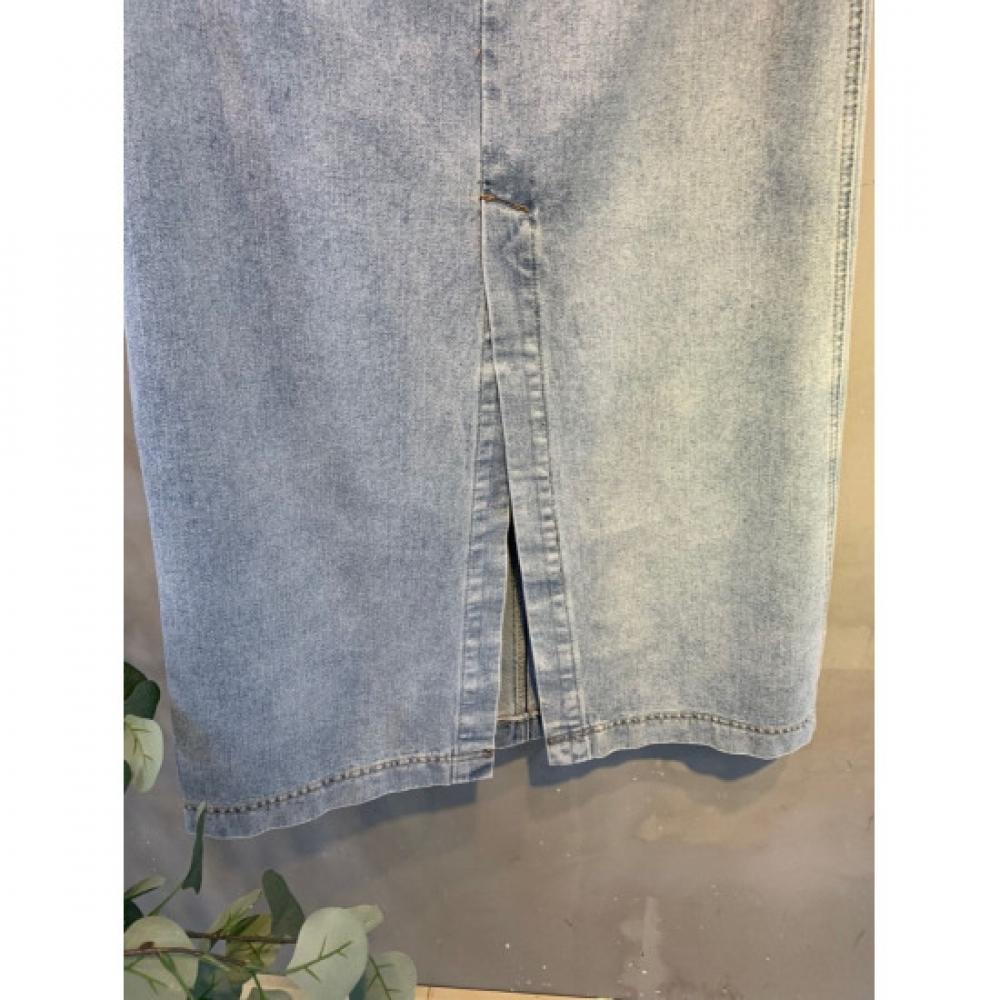 C S In The Room A lIne Denim Long Skirt 2Color