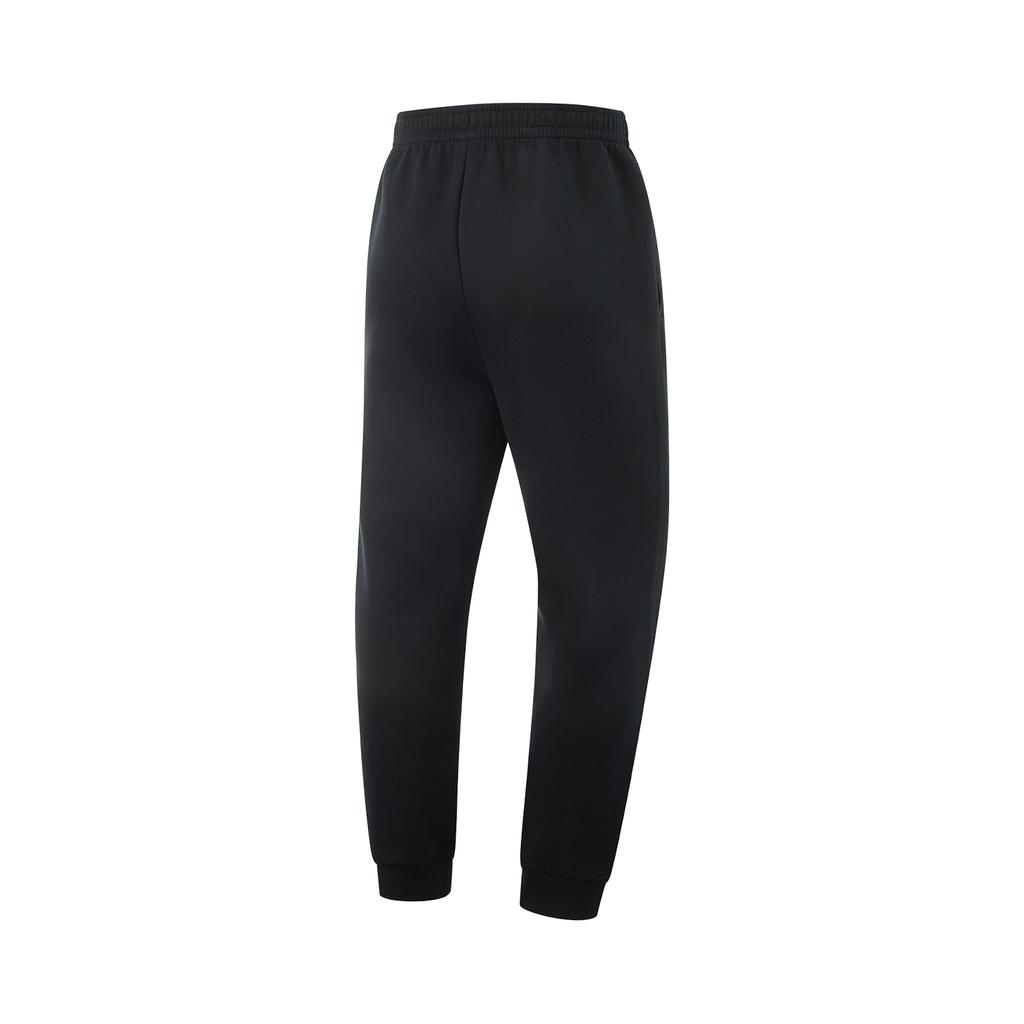 Li-Ning Fitness Series Casual Comfortable Tapered Knit Sports Pants Men bottoms Black AKLV141-1