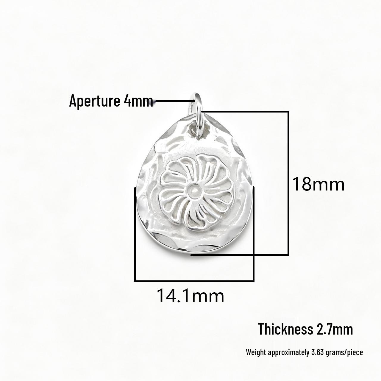 S925 Sterling Silver Water Drop & Round Pendant Eagle Necklace - European American Style S925 Silver серебряный